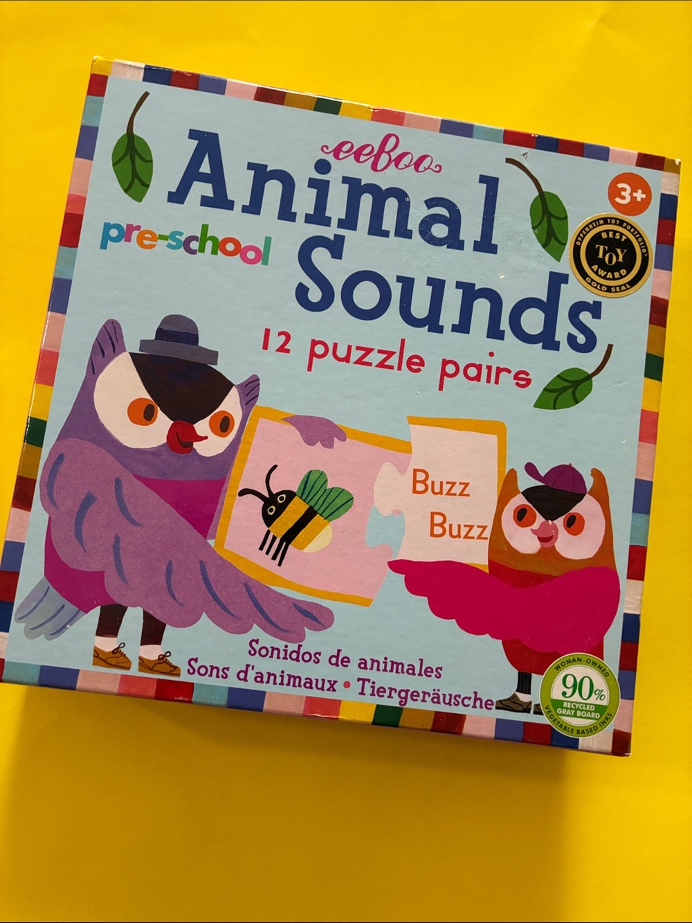 eeBoo - ANIMAL SOUNDS 12 PUZZLE PAIRS